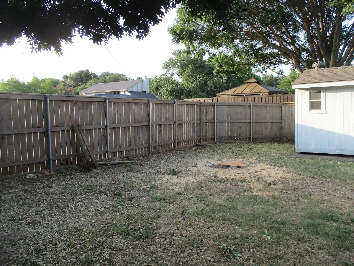 Cleared yard after professional tree removal in North Brookfield
